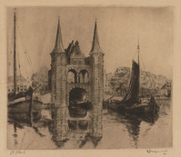 KG 20028
<br/>
Waterpoort te Sneek
<br/>
<em>Dingemans, Waalko Jans (1873-1925)</em>
